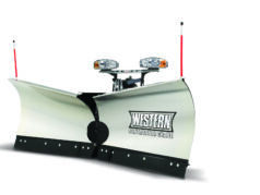 western MVP stainless snow plow front view