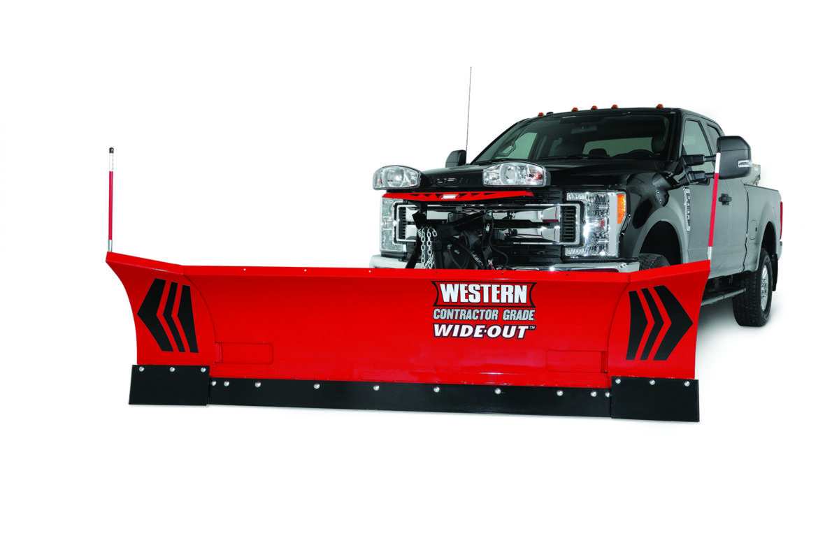 red western snowplow attached onto a truck