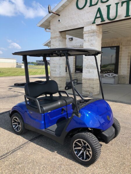 blue golf cart for golf repair